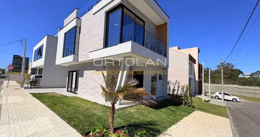 Triplex alto padrão em condomínio fechado 187m² - 03 dormitórios - costeira - são josé dos pinhais