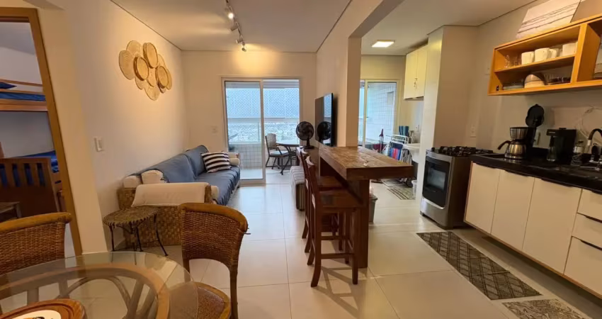 Apartamento com 2 quartos mobiliado em prédio frente ao mar com lazer completo no solemar em praia grande