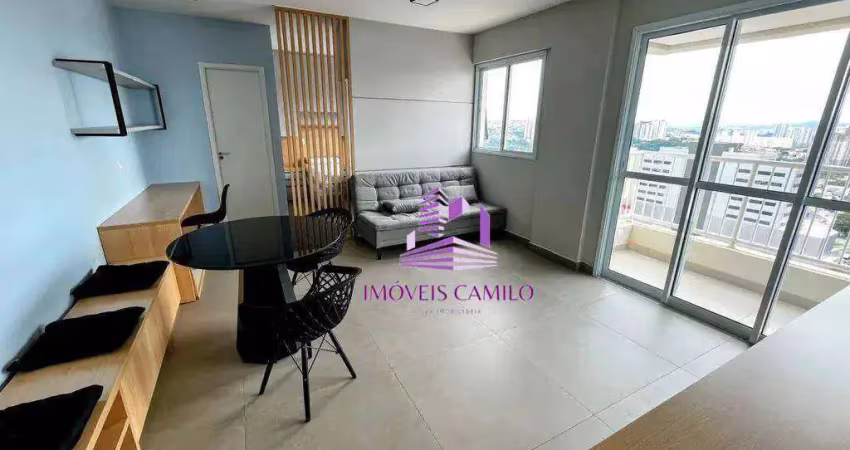 Apartamento mobiliado com 1 dormitório para alugar, 45 m² - bethaville i - barueri/sp