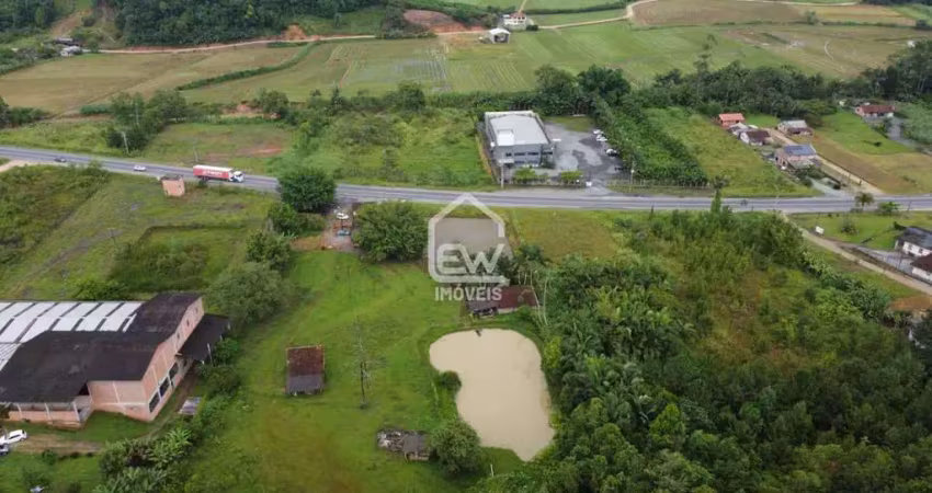 Terreno frente para rodovia sc-108 com 31.287m² em massaranduba, sc