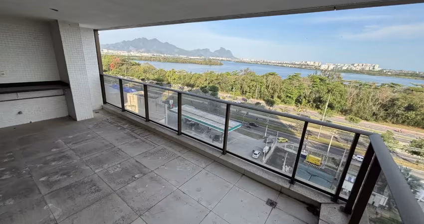 Ilha pura frontal lagoa, 4 suítes 160m²  lazer completo, pronto p morar na barra