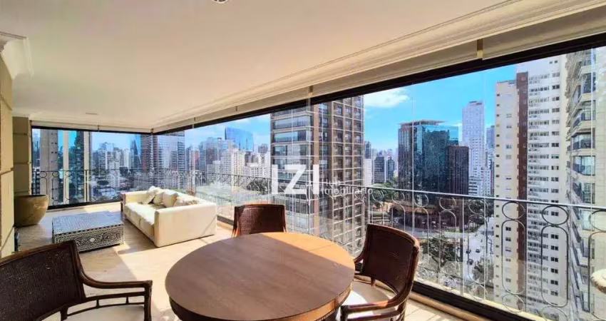Apartamento com 4 suítes para alugar, 552 m² por r$ 90.907/mês - itaim - são paulo/sp