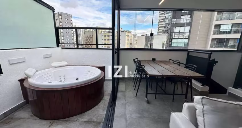 Cobertura com 2 suítes, 66 m² - venda por r$ 1.750.000 ou aluguel por r$ 11.600/mês - vila olímpia - são paulo/sp
