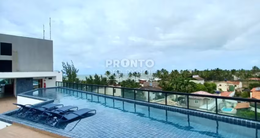 Flat mobiliado 1 quarto, 1 banheiro, piscina próximo ao mar - ipojuca
