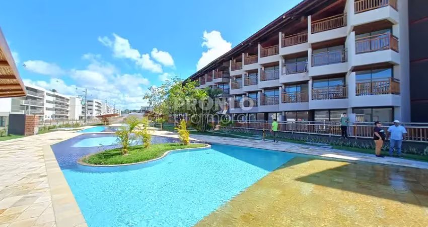 O imóvel de tipo studio possui varanda, sala/quarto, cozinha, banheiro na praia dos carneiros - tamandaré-pe