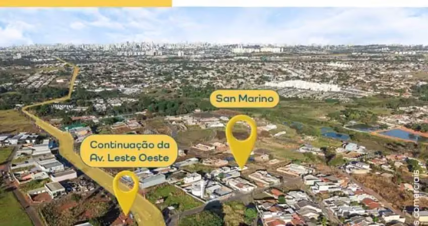 San marino loteamento goiânia lotes a prestação.  loteamento san marino  conheça uma das regiões que mais cresce em goiânia! localizado na continuação da av. leste-oeste ao lada do parque industrial j
