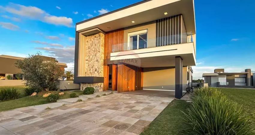 Casa com piscina, 4 dormitórios à venda condomínio reservas do lago nova santa rita rs