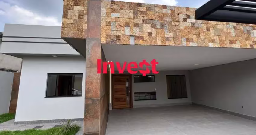 Casa moderna, dentro de condomínio, 3 quartos, suíte com closet, churrasqueira com espaço gourmet no conjunto 03 em arniqueiras.