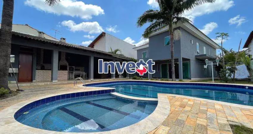 Exclusiva! casa excelente, dentro de condomínio, 6 quartos, lazer completo, lote de 800m² na rua 08 em vicente pires.