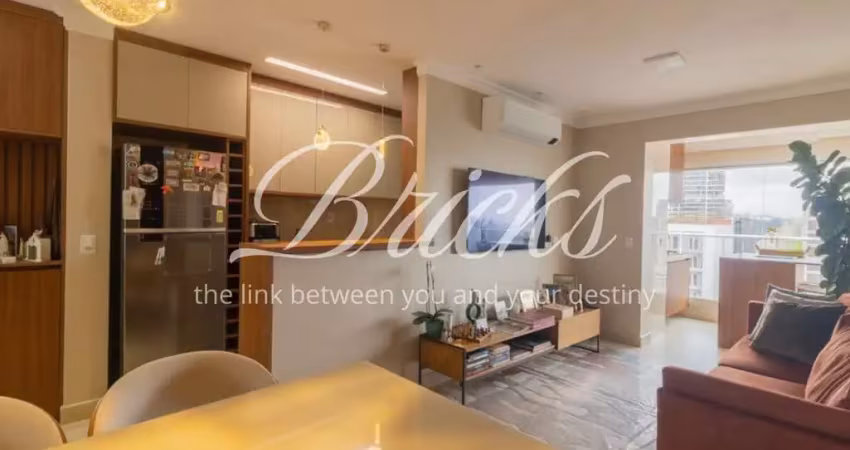 Apartamento a venda no brooklin - varanda gourmet - 69m² - semi novo