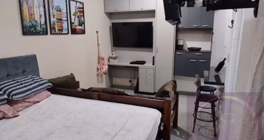 Sala living para venda em santos, ponta da praia, 1 dormitório, 1 banheiro, 1 vaga
