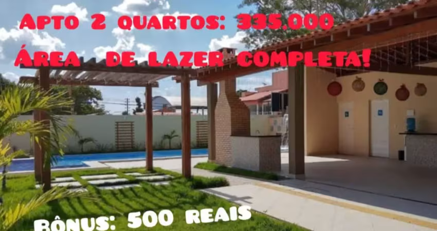 Apartamento bosque norte com 2 quartos, piso porcelanato no aeroporto
