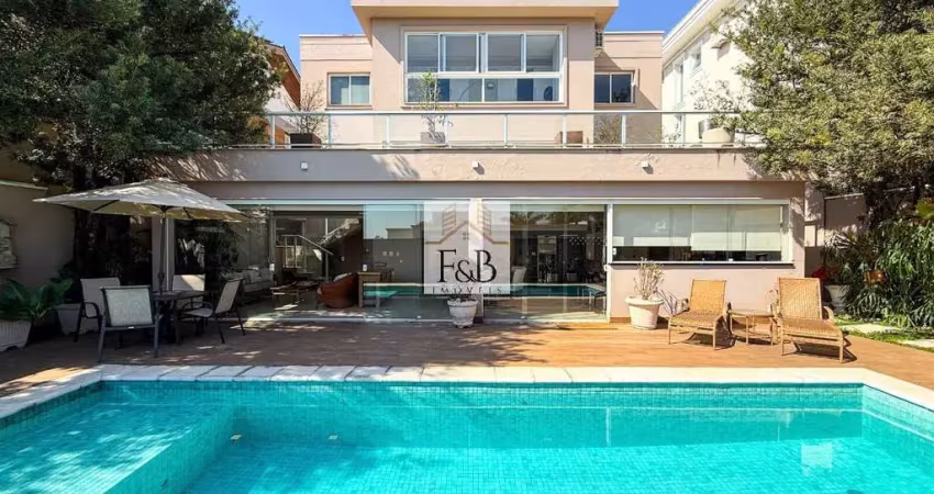 Luxo em alphaville 11: casa 4 suítes, piscina, gourmet e mobiliada