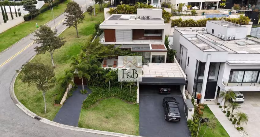 Casa de luxo mobiliada gênesis ii alphaville, 4 suítes, piscina