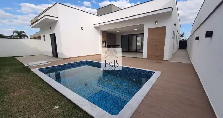 Casa térrea alto padrão 3 suítes, piscina, 248m² - alphaville nova esplanada