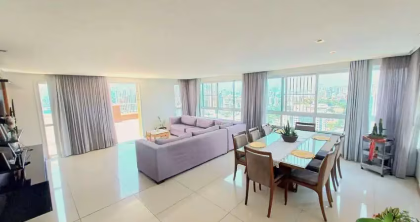Cobertura de luxo à venda na pituba: 4 quartos, 3 suítes, 3 salas, 164m². belíssima!
