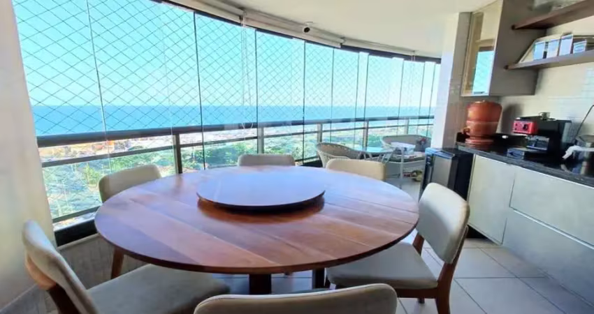 Apartamento de luxo em patamares, com 137m², 3 suítes, vista mar!