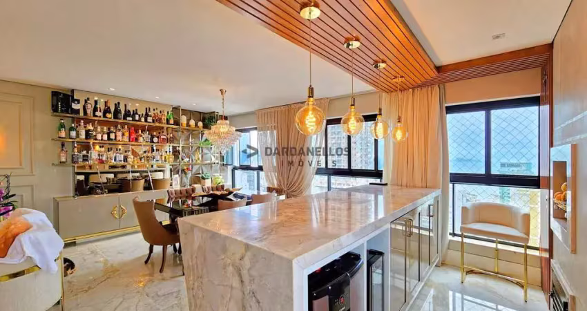 Apartamento mobiliado com 4 quartos, 3 vagas no argos residence e com vista mar