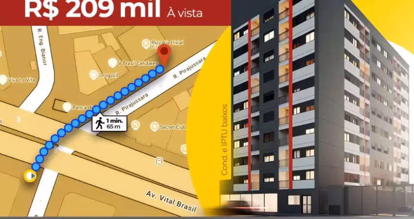 Studio 17m² tipologia r2v ao lado da estação butantã do metrô