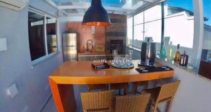 Linda cobertura com 3 dormitórios, piscina, churrasqueira e 2 vagas à venda, 185 m² por r$ 2.400.000 - icaraí - niterói/rj