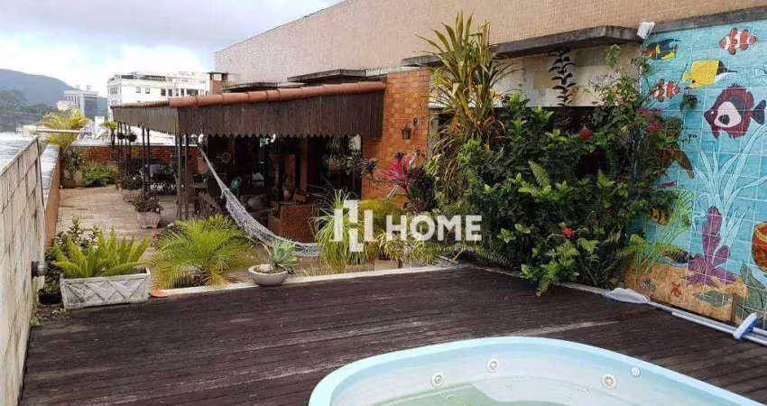 Cobertura com 4 dormitórios à venda, 421 m² por r$ 2.600.000,00 - laranjeiras - rio de janeiro/rj