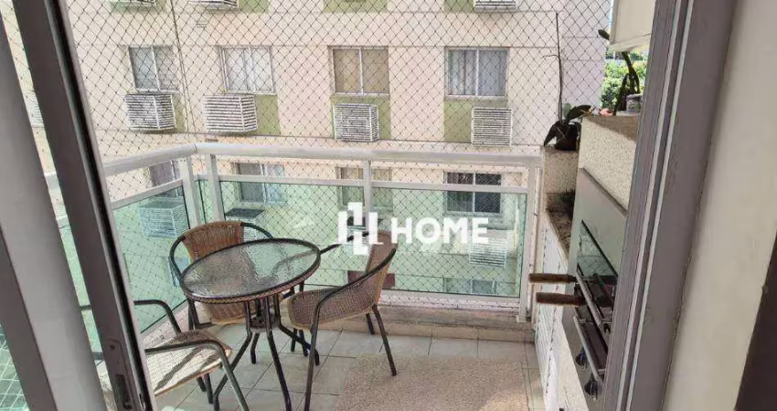 Ótimo apto com 2 dormitórios, 1 suíte, 1 vaga, varanda gourmet, à venda, 70 m² por r$ 595.000 - santa rosa - niterói/rj