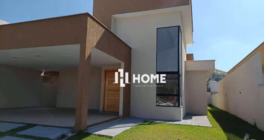 Linda casa com 3 dormitórios à venda, sendo 1 suíte, 140 m² por r$ 680.000 - cajueiros (itaipuaçu) - maricá/rj