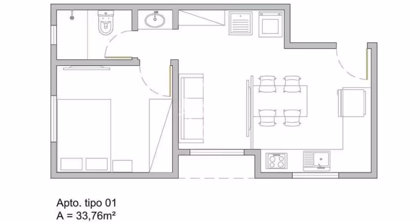 Flat próximo á unifebe, santa terezinha, brusque - sc