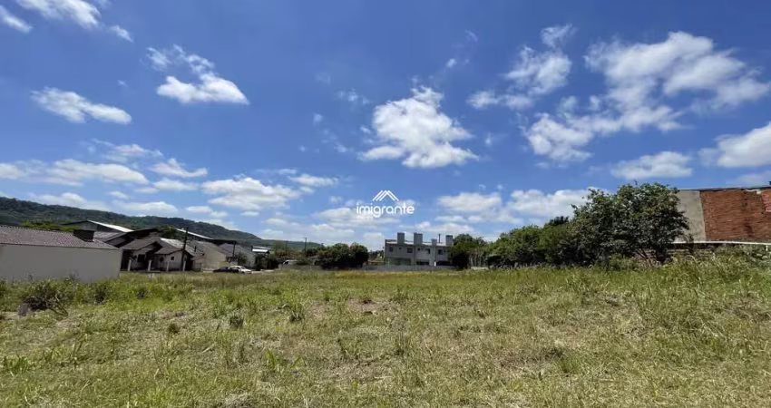 Terreno com 308m², frente oeste, localizado no bairro santo antonio em santa cru