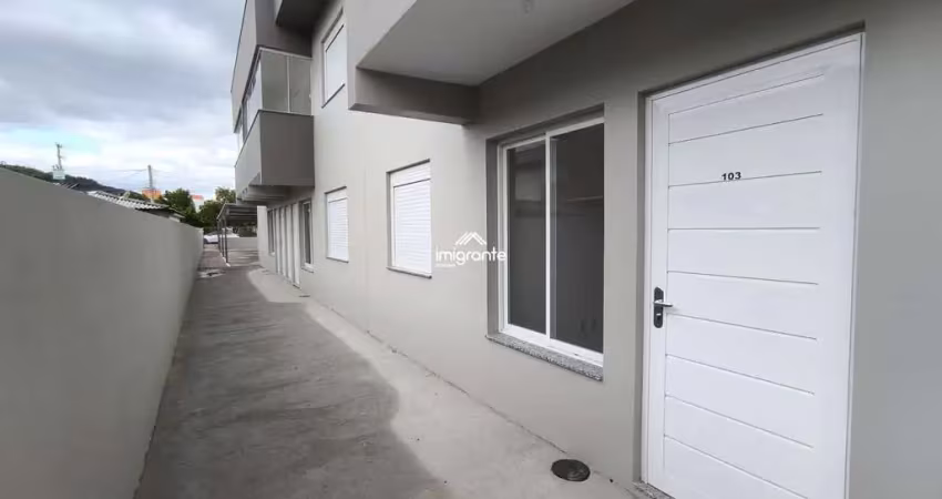 Apartamento térreo com pátio privativo - em construção