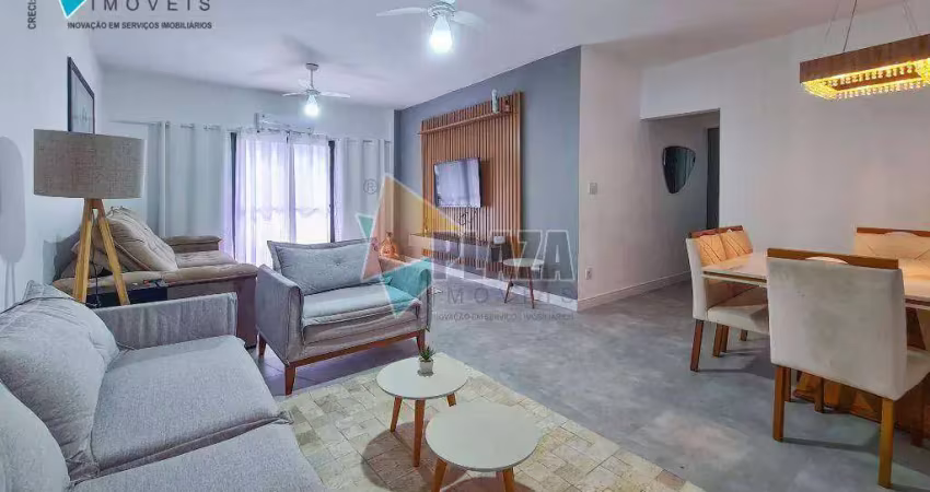 Apartamento 3 dormitórios com 2 suítes para alugar, 126 m² por r$ 6.000/mês - canto do forte - praia grande/sp