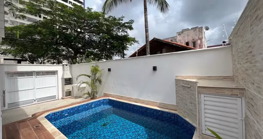 Lindo sobrado novo com piscina na aviação, em praia grande.