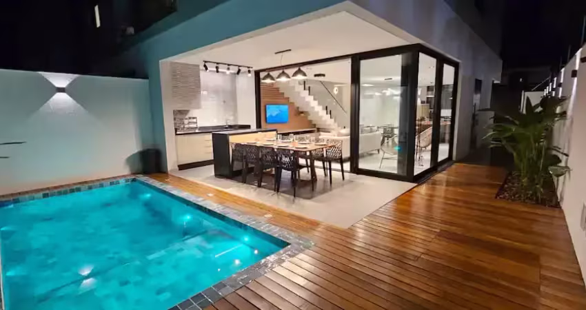 Casa com 340 metros², 3 quartos, piscina e churrasqueira em campo comprido - curitiba - pr