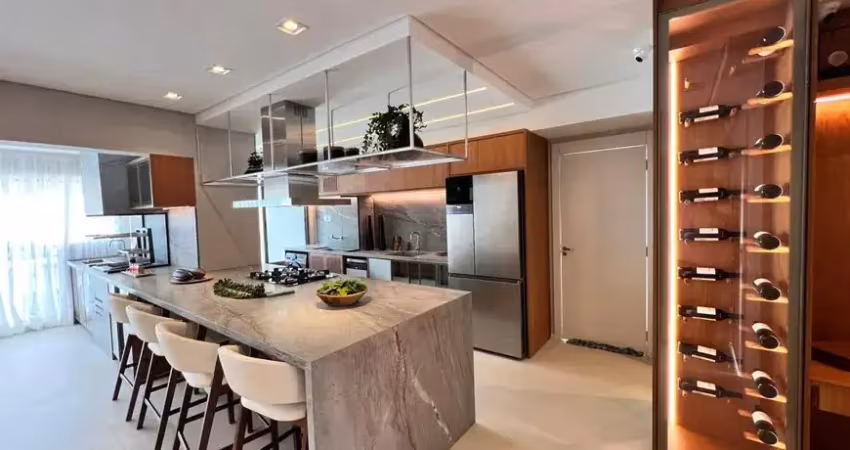 Apartamento com 86 metros², 3 quartos e varanda gourmet em santos - sp