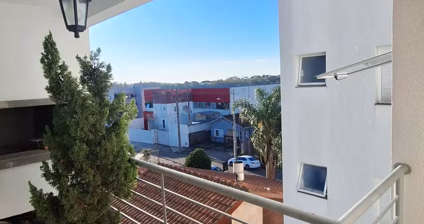 Apto 2 dorm., sacada c/  churrasqueira. prédio 4 andares c elevador.