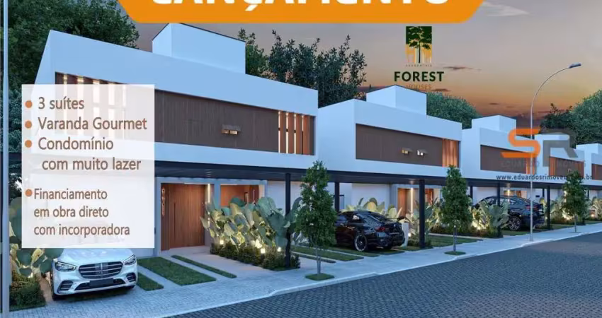 Lançamento em louveira - forest houses - sobrado com 3 suítes e clube social.