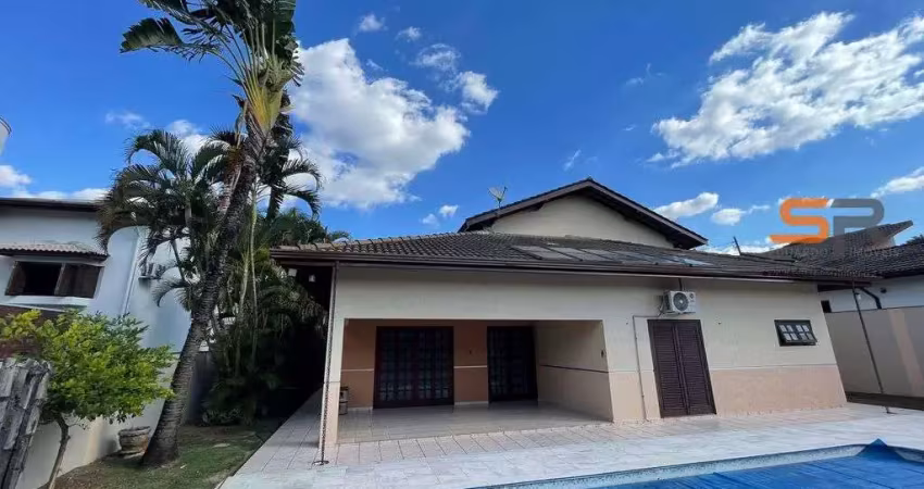 Casa térrea para locação - 3 suítes - 4 dorm - mezanino - piscina - churrasq.
