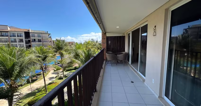 Apartamento pé na areia à venda no living porto das dunas – frente mar, 3 quartos, 107m²