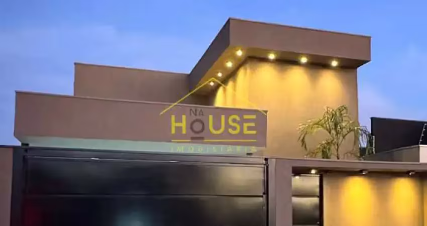 Casa moderna à venda no setsul 2 – sala de dois ambientes, cozinha planejada e cristaleira em led