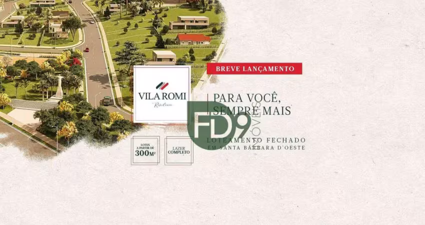 Terreno à venda, 300 m² por r$ 450.000,00 - vila romi - santa bárbara d'oeste/sp