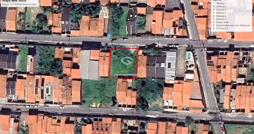 Terreno com 600m² [24,00x25,00] à venda no residencial ( cágado ) - maracanaú
