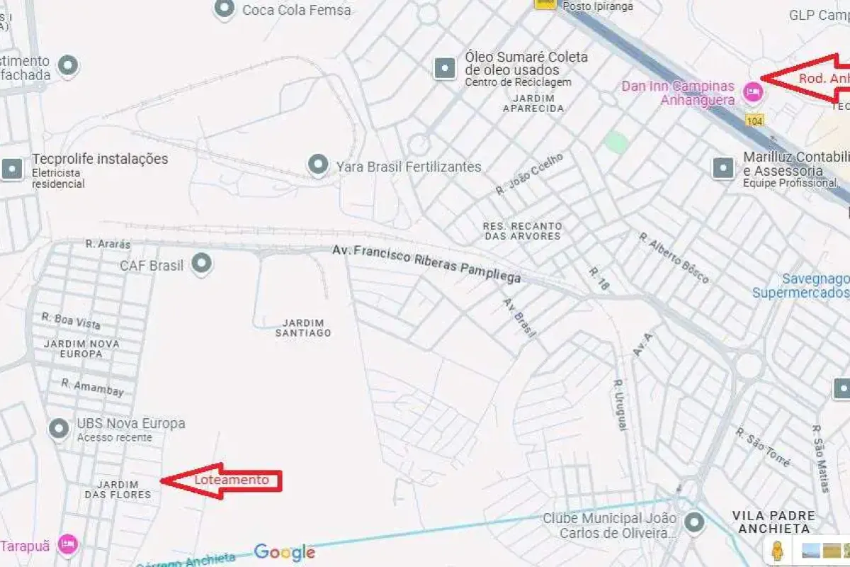 Terreno na Avenida Ytamaraka, 30, Jardim Nova Europa, Hortolândia